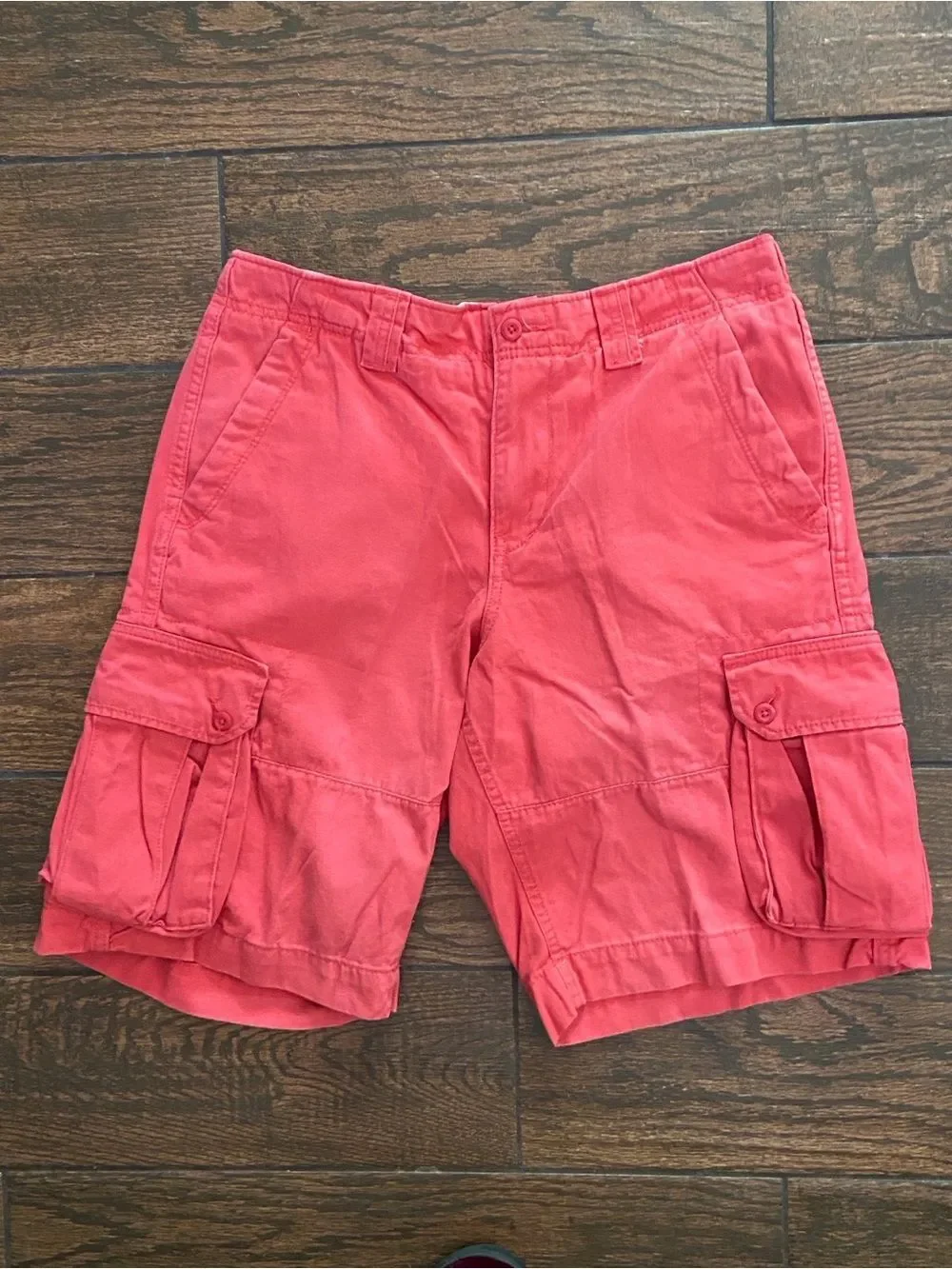 AL & Company Coral Cotton Shorts - Vibrant Coral American Living Size 33